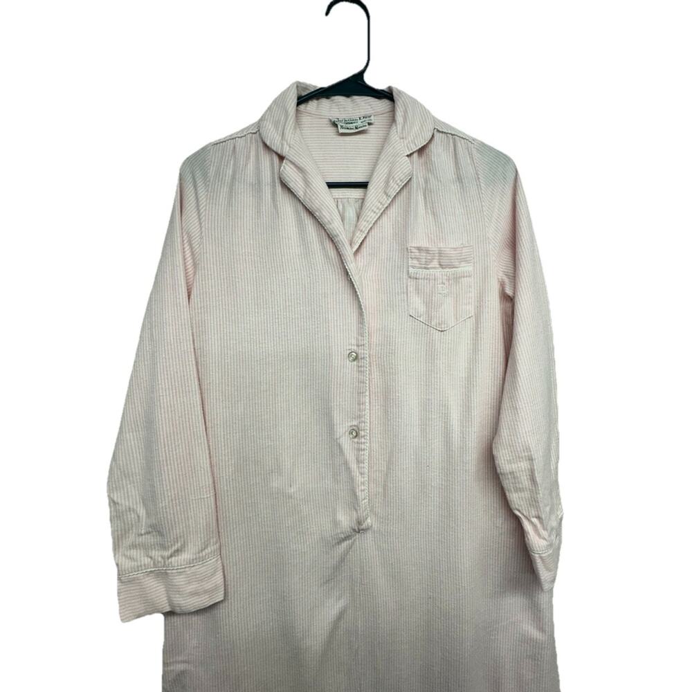 Vintage Christian Dior Neuman Marcus Flannel Pink Petite Nightgown Grannycore - Picture 2 of 15